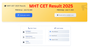 MHT CET Result 2025