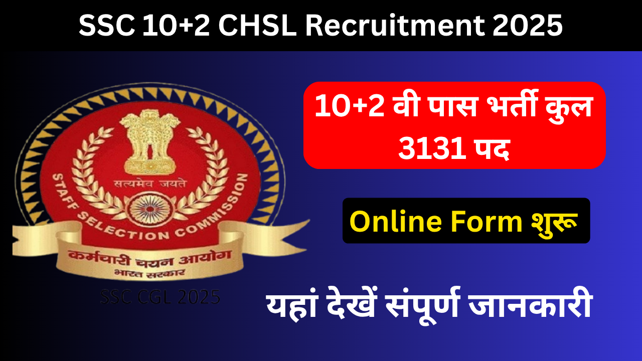SSC 10+2 CHSL Recruitment 2025