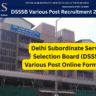 DSSSB Recruitment 2025
